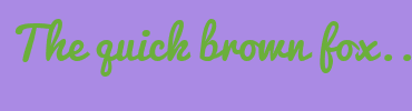 Image with Font Color 6BAF3B and Background Color AA8AE4